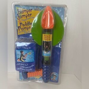 Bumper Jumper Paddle Pumper Pool Toy- Orange and Blue